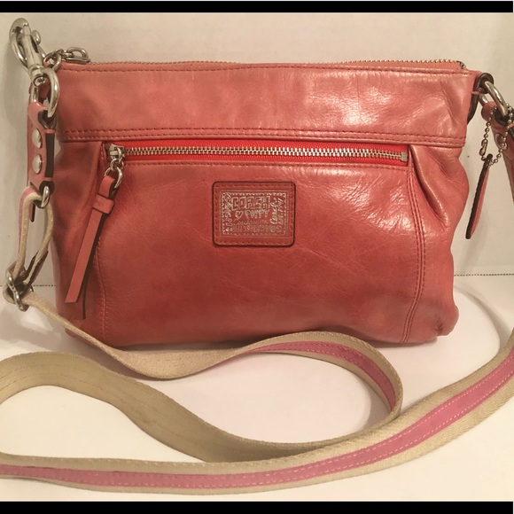 Coach Poppy Crossbody Pink Leather
